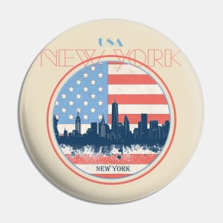 new york skyline Pin