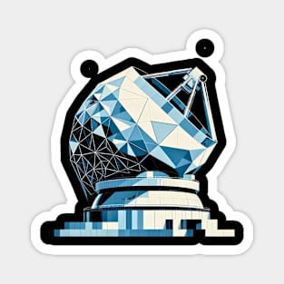 Geometric Observatory | Abstract Radio Telescope Tee Magnet