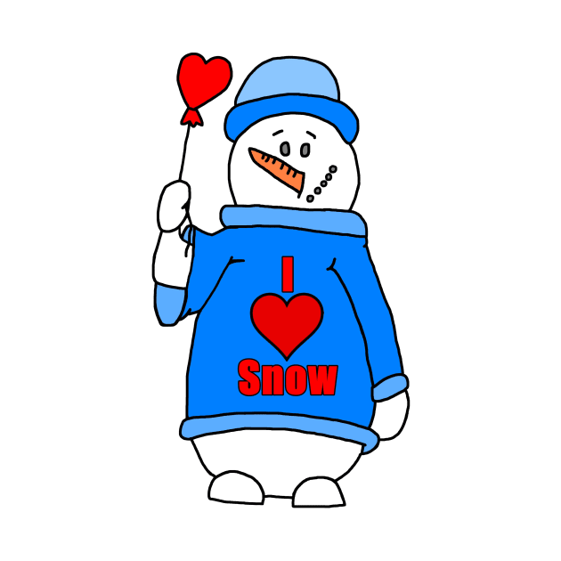 I Love Snow Snowman by imphavok