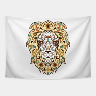 Lion's Head Sugar Sugar Skull Style Tapestry