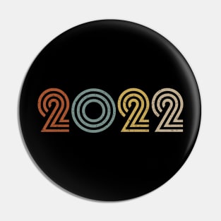 2022 Birth Year Anniversary Retro Style Pin