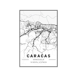 Caracas Light City Map T-Shirt