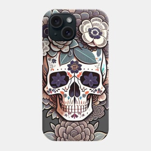skull flower Phone Case