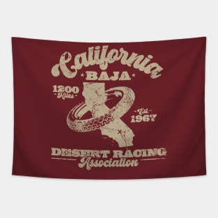 Vintage Baja California Desert Racing Tapestry