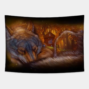 Wolf - the keeper of the hearth Tapestry