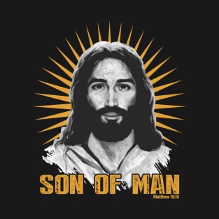 JESUS CHRIST DIVINITY Matthew 16:16 JESUS SON OF MAN. Christian Bible Quote Design T-Shirt