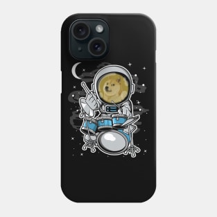 Astronaut Drummer Dogecoin DOGE Coin To The Moon Crypto Token Cryptocurrency Blockchain Wallet Birthday Gift For Men Women Kids Phone Case