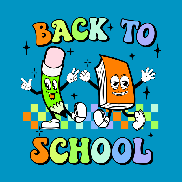 Back To School With aA Fun Retro Design by maryhiroseartworks