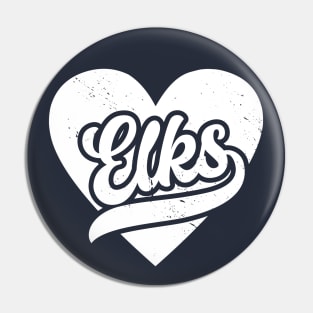 Vintage Elks School Spirit // High School Football Mascot // Go Elks Pin
