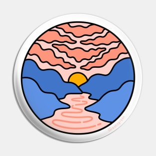 Mountain Sunset Pin