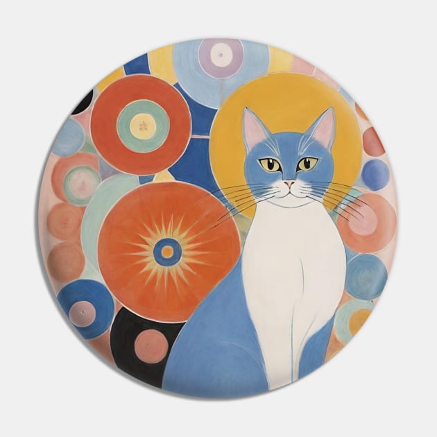 Feline Kaleidoscope: Inspired by Hilma af Klint Pin by FridaBubble
