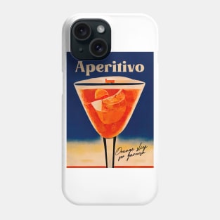 Retro Aperitivo Poster Aperitivo Homebar, Kitchen Bar Prints, Vintage Drinks, Recipe, Wall Art Phone Case