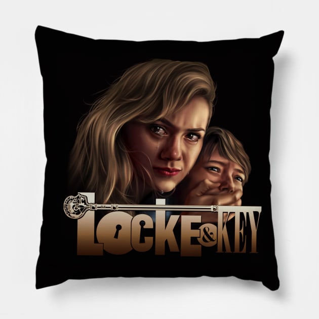 Locke and key Pillow by mayyaflowers