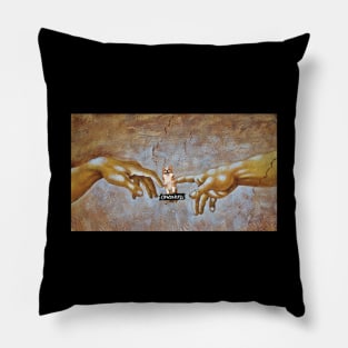 Funny Corgi Art Meme for Dog Owner Pillow