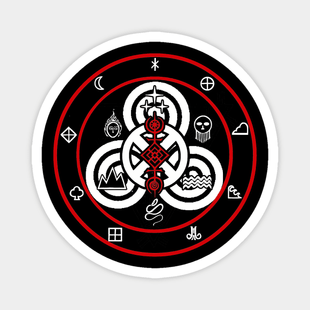 Wheel of Spirits Magnet by IanCorrigan