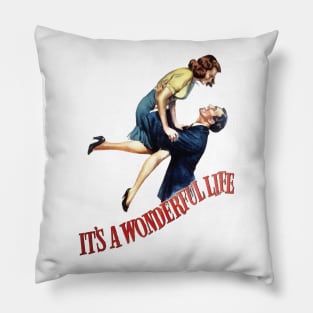 It's A Wonderful Life, From A Vintage 1946 Movie Poster Pillow