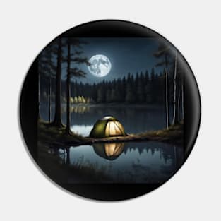 A peaceful camp site at night Pin