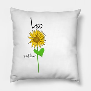 Leo Zodiac Sign Flower Art Pillow