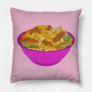 Pink bowl of ramen Pillow