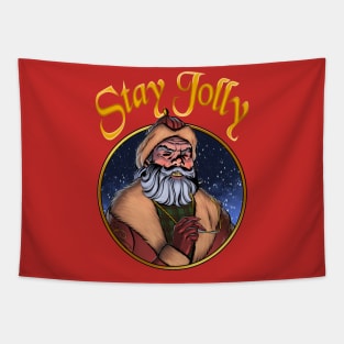 Stay Jolly Santa Tapestry