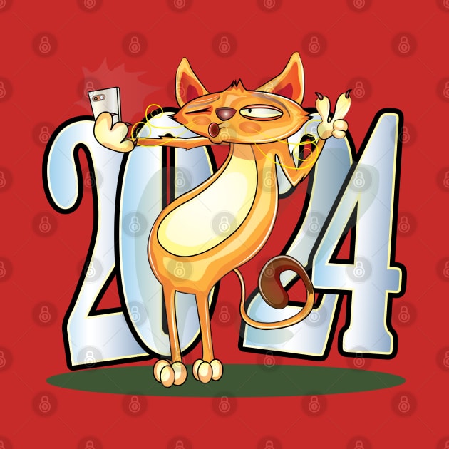 New Year 2024 Cat by ArticArtac