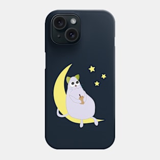 Cute Cat Looks At Stars Phone Case