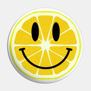 Smiley face lemon Pin