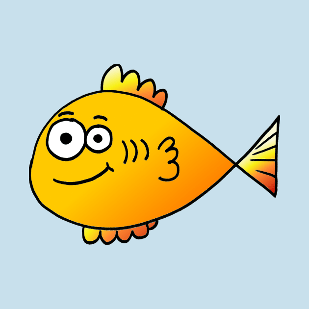 Happy Goldfish Doodle by 1Redbublppasswo