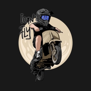 Vespa racing vector art design style T-Shirt