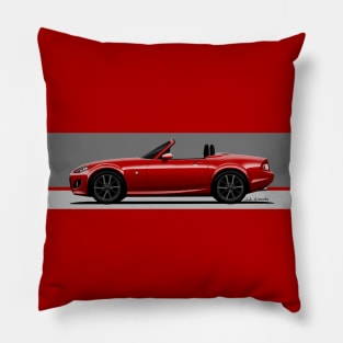 My drawing of the NC2 RC PRHT roadster convertible classic sports car with dark rims Pillow