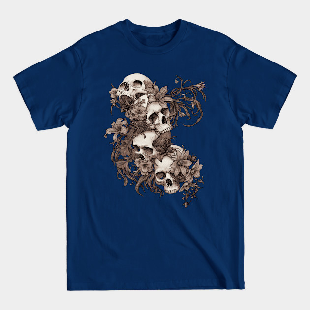 Garden of Skulls -sepia - Skulls - T-Shirt