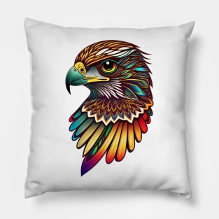 Falcon Vector Illustration Pillow