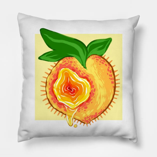 Peachy Keen Pillow by Daisebug