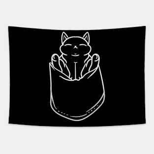 pocket cat cute Tapestry