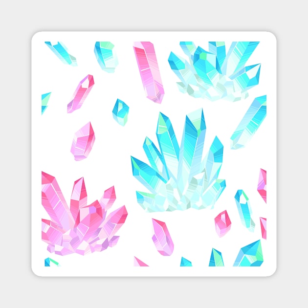 Pink & Turquoise Crystals Magnet by NewburyBoutique