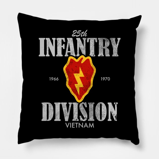 25th Infantry Division Vietnam (distressed) Pillow by TCP