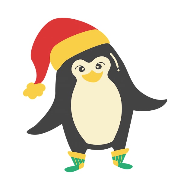 Cute Christmas Penguin by FunnyMoonCosmic