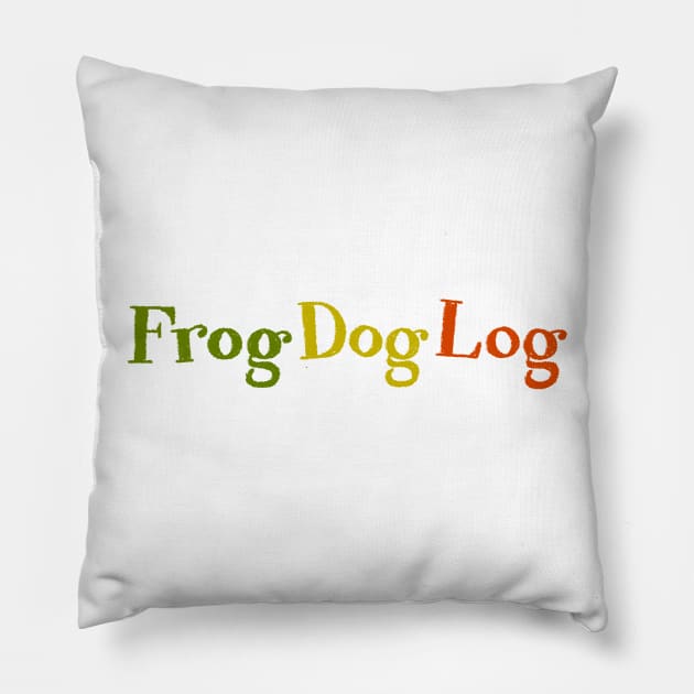 Frog Dog Log - Logo Pillow by jareddweiss