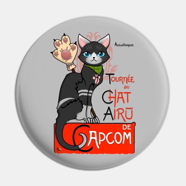 Monster Hunter World black cat Pin by FbsArts