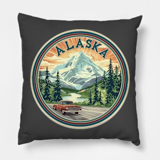 Alaska State USA Design Pillow