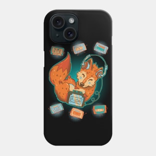 Cute fox tape deck music Phone Case