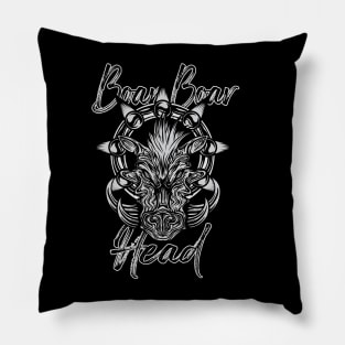 Boar Boar Head Pillow