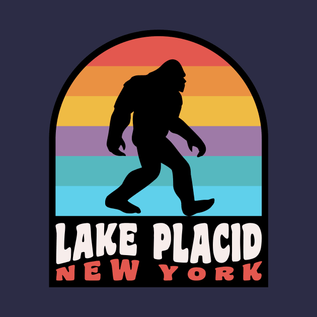 Lake Placid NY Bigfoot Sasquatch Adirondack Mountains by PodDesignShop