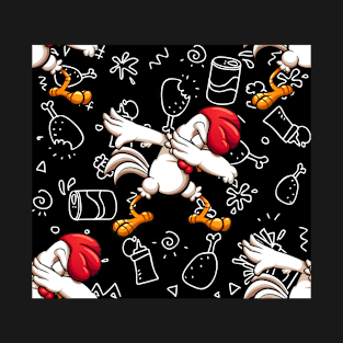 dabbing dab chicken funny T-Shirt