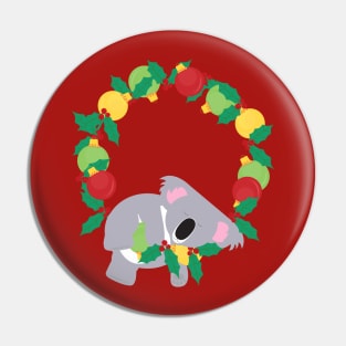 Christmas wreath koala Pin