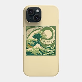 GREEN WAVE Phone Case