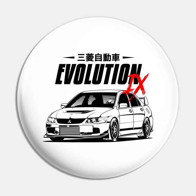 Lancer Evolution IX (white print) Pin by squealtires