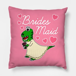 Bridesmaid Dinosaur Funny Bachelorette Party Wedding Pillow