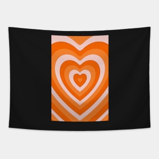 Orange hearts Tapestry