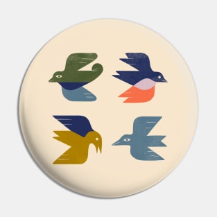 Four Birds Grid Pin